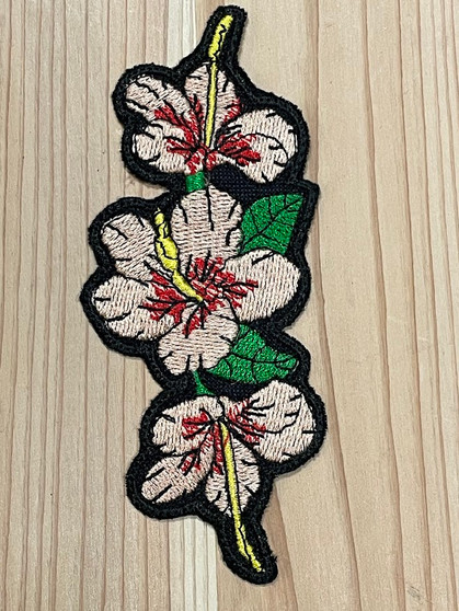 Peach Hibiscus Patch