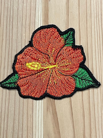 Orange Hibiscus Patch