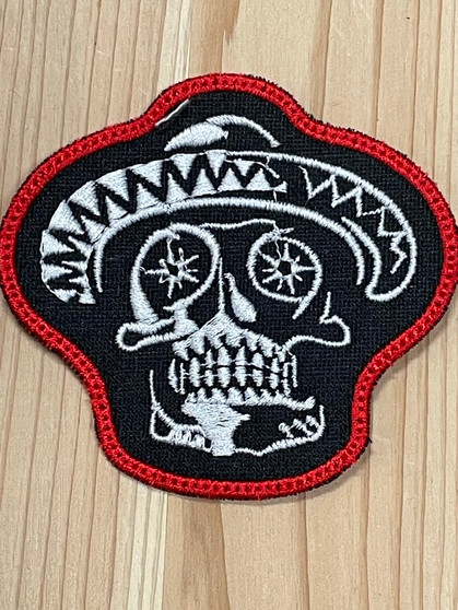 Black and White Skull Patch