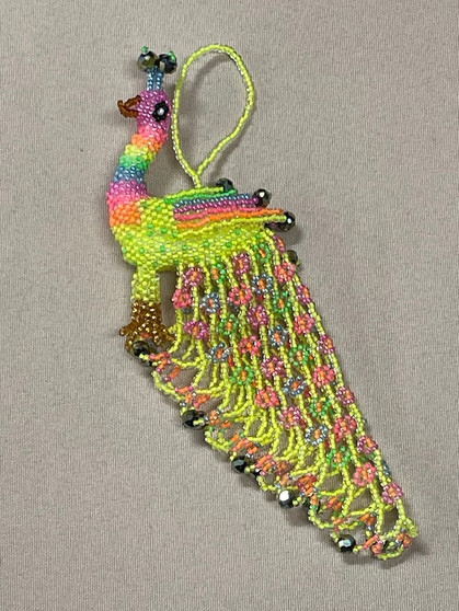 Peacock Keychain Neon