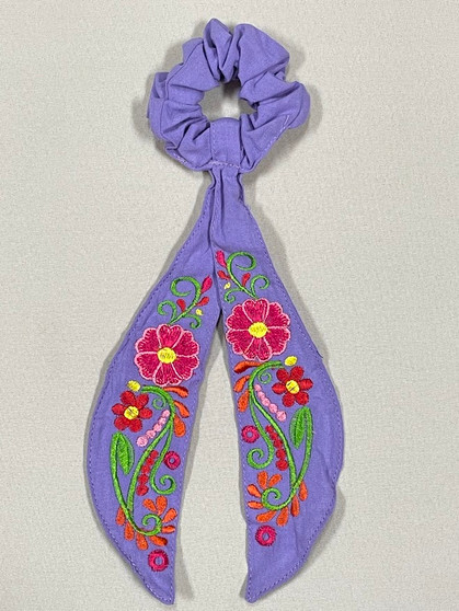 Scrunchie With Bows Light Purple