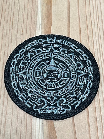 Grey Aztec Calendar Patch