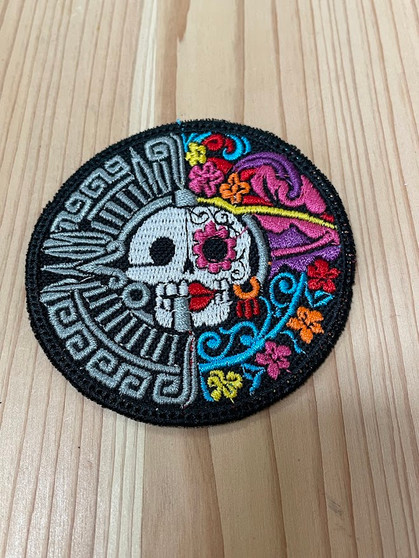 Aztec Calendar Day Of The Dead Patch