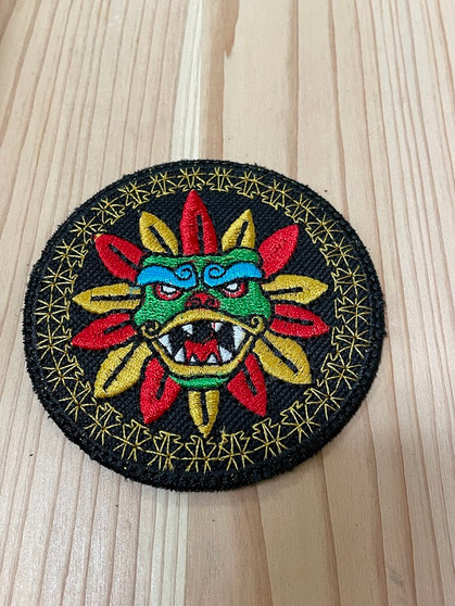Aztec Feathered Serpent Round Patch