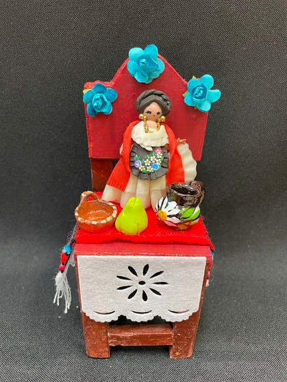 Day Of The Dead Decorated Red Chair