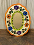 Oval metal orange mirror-Artemex