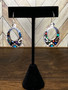 Oval Multicolor Earrings Silver Plated Large