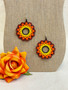 Beaded Round "O" Earrings