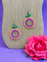 Drop Flower Beaded Chaquira Earring