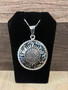 Aztec Calendar Pendant Silver Multicolor