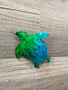 Mini Green/Blue Metal Turtle