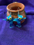 Hummingbird Colibri Beaded Earrings Blue