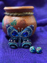 Butterfly Pendant and Earring Set Blue