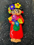 Frida Kahlo Flowers Red Magnet