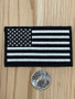 Black and White USA Flag Patch