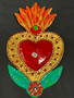 Metal Sacred Heart Red/Gold
