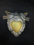 Metal Heart Birds Silver/gold