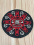 Tonatiuh Aztec Sun Red & Gold Patch