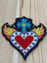 Heart With Blue Cross Wings Patch