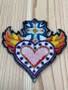 Heart With Blue Cross Wings Patch