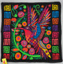 Embroidered  Humming Bird Pillow Black