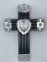 Wooden Black/Silver Cross