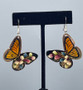 Copper Monarch Butterfly/Floral Earrings