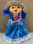 Viejita Rag Doll Blue With Hat