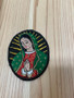 La Virgen Round Patch Black