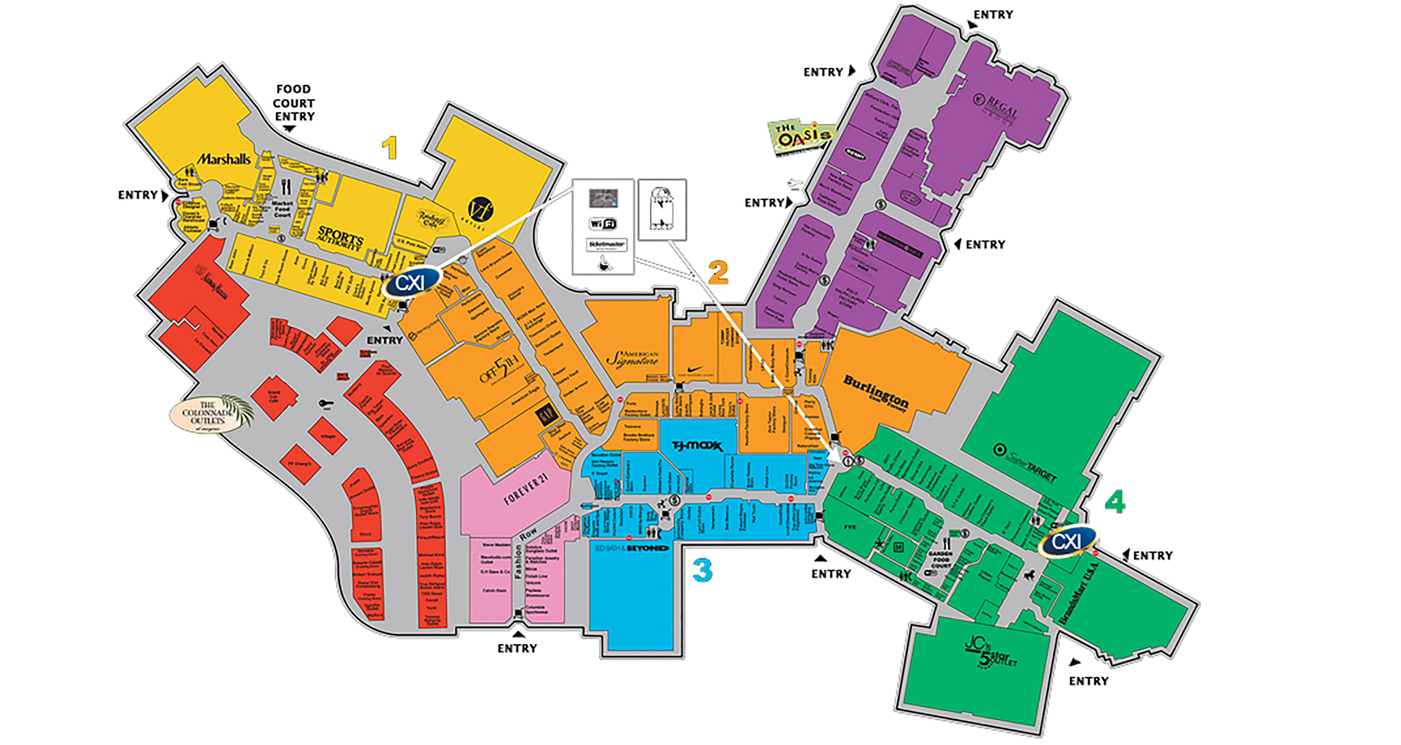 Sawgrass Mills, Sawgrass Mills Mall Map