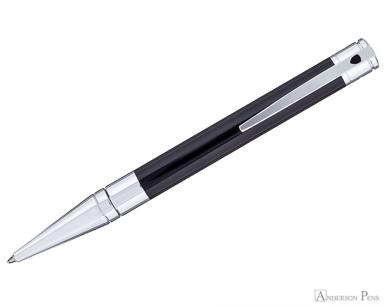 S.T. Dupont D-Initial Ballpoint - Black with Chrome Trim