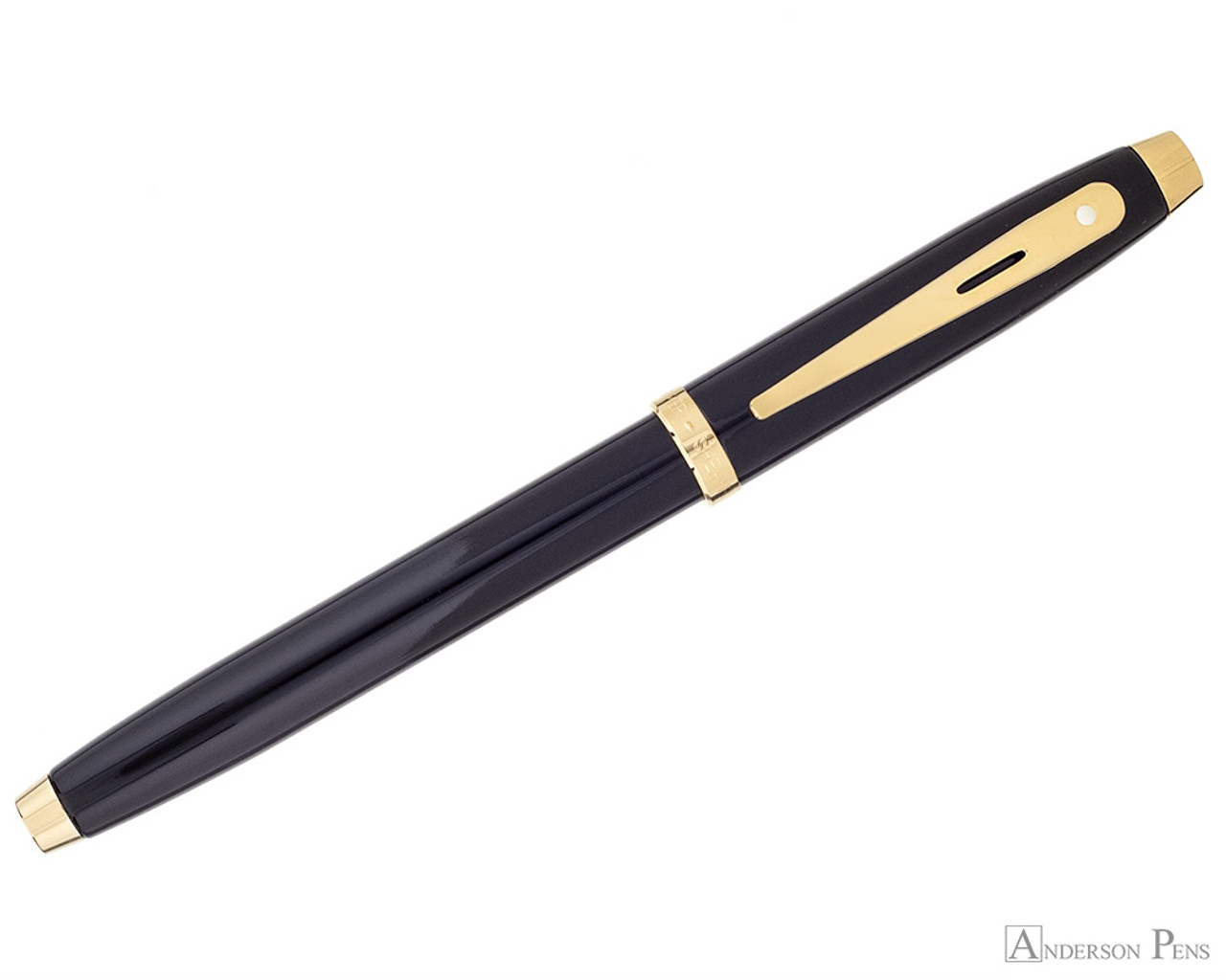 Sheaffer 100 Fountain Pen - Black with Gold Trim Anderson Pens, Inc.