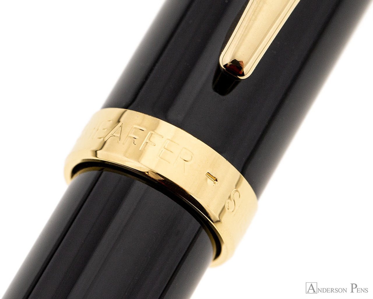 Sheaffer 100 Rollerball - Black with Gold Trim - Anderson Pens, Inc.