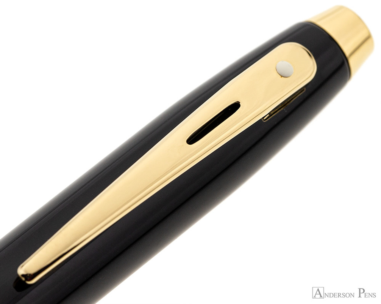 Sheaffer 100 Rollerball - Black with Gold Trim - Anderson Pens, Inc.