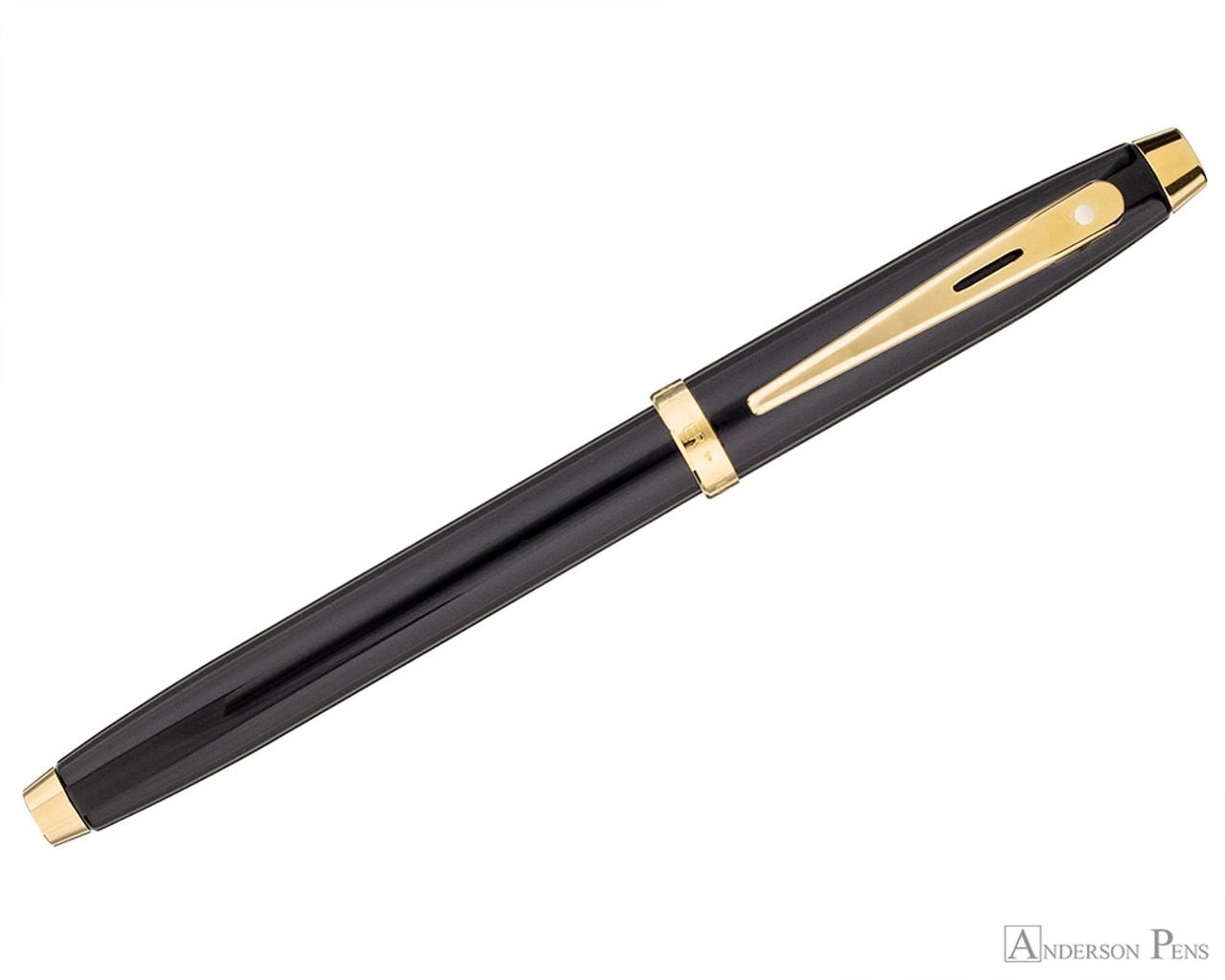 Sheaffer 100 Rollerball - Black with Gold Trim - Anderson Pens, Inc.