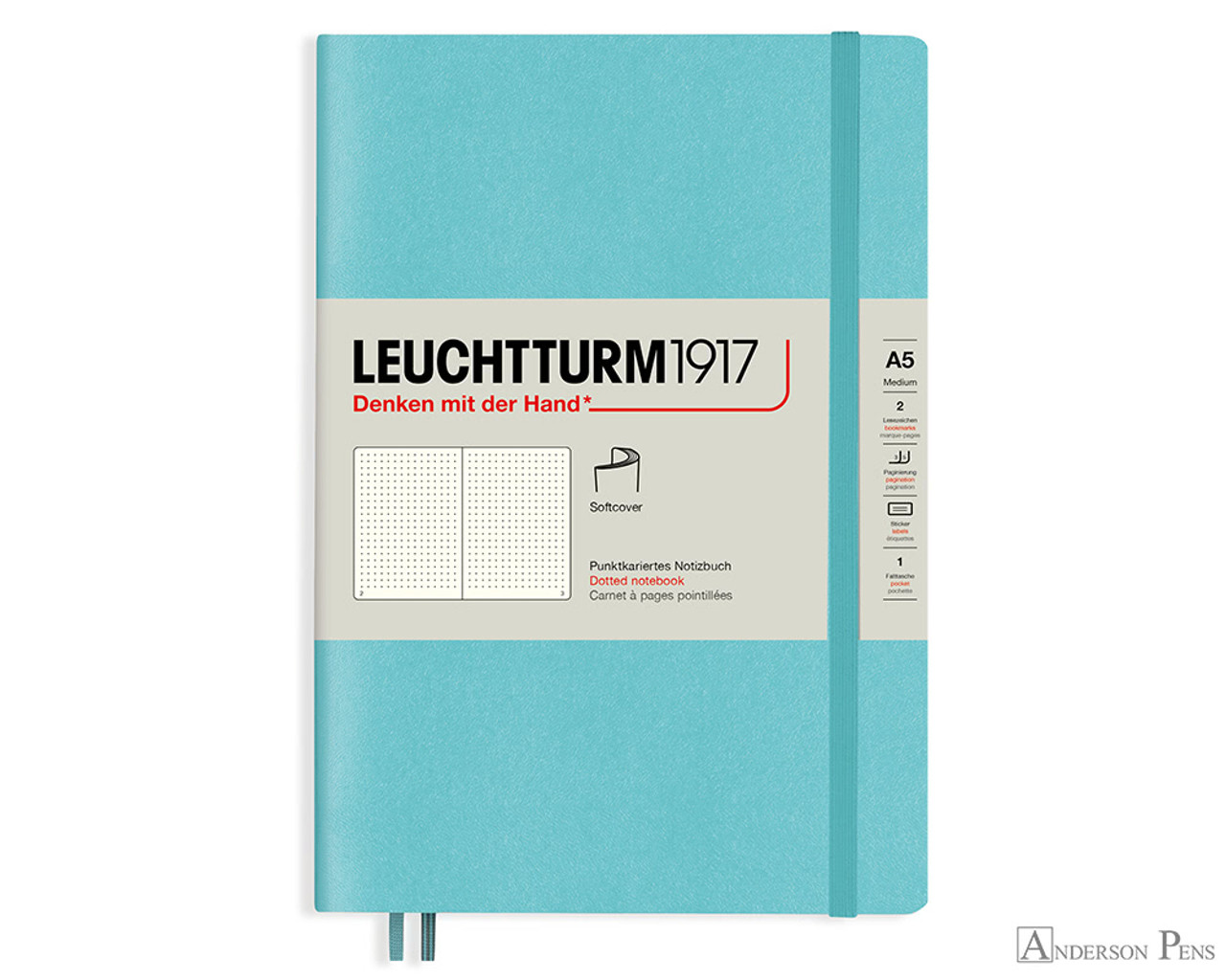 Leuchtturm1917 Softcover Notebook - Medium (A5) - Aquamarine - Dotted