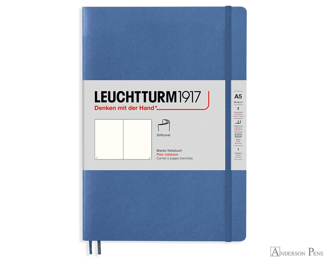 Leuchtturm1917 Notebook - A5, Blank - Aquamarine - Anderson Pens, Inc.