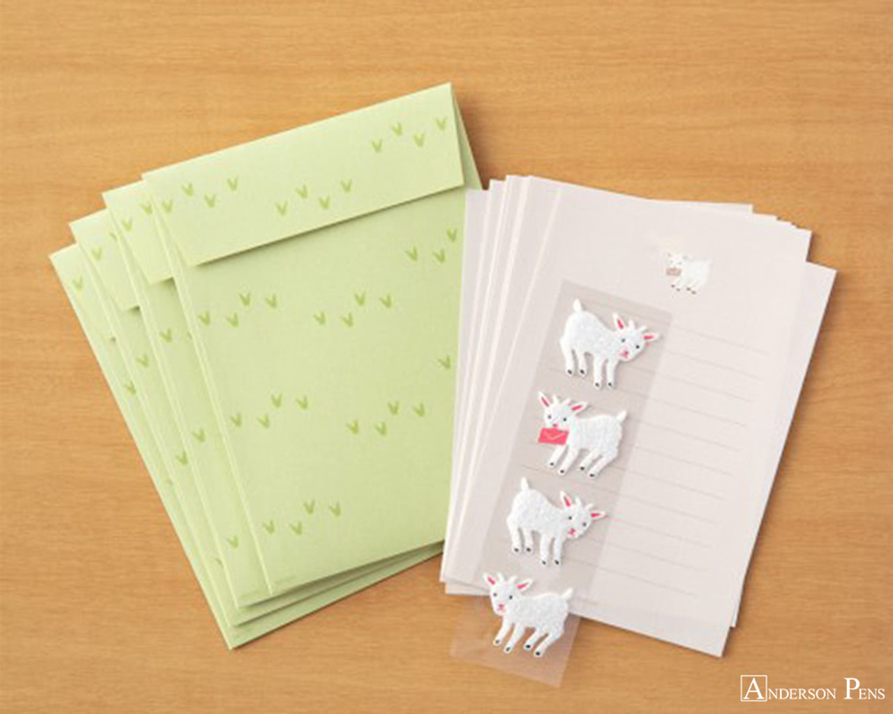 Midori Letter Writing Set with Animal Stickers - Polar Bear