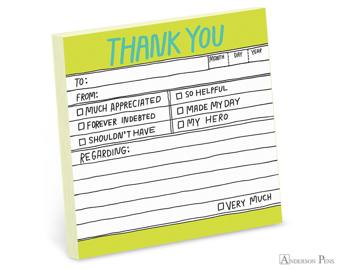 Knock Knock Hand-lettered Thank You Sticky Notes