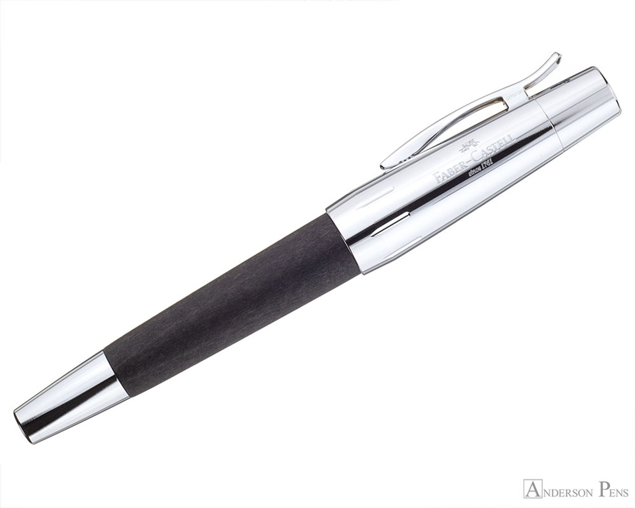 Faber-Castell e-motion Rollerball - Black Pearwood - Anderson Pens