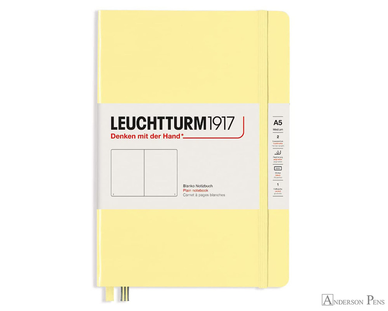 Leuchtturm1917 Notebook - A5, Blank - Vanilla - Anderson Pens, Inc.