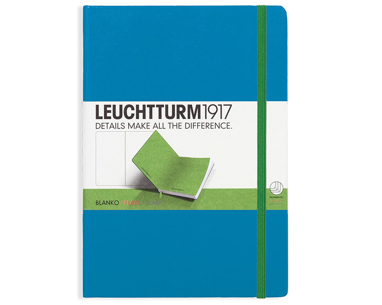 Leuchtturm1917 Notebook - A5, Blank - BiColor Azure/Lime - Anderson Pens,  Inc.