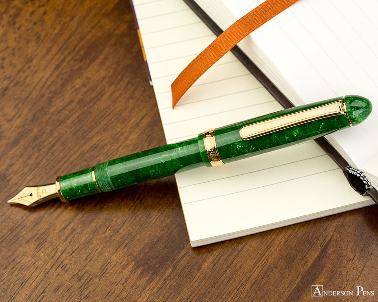 Platinum 3776 Celluloid Fountain Pen - Jade - Anderson Pens, Inc.