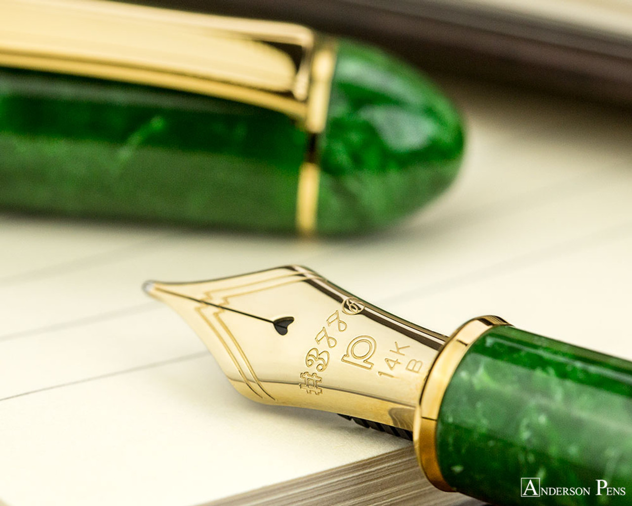 Platinum 3776 Celluloid Fountain Pen - Jade - Anderson Pens, Inc.