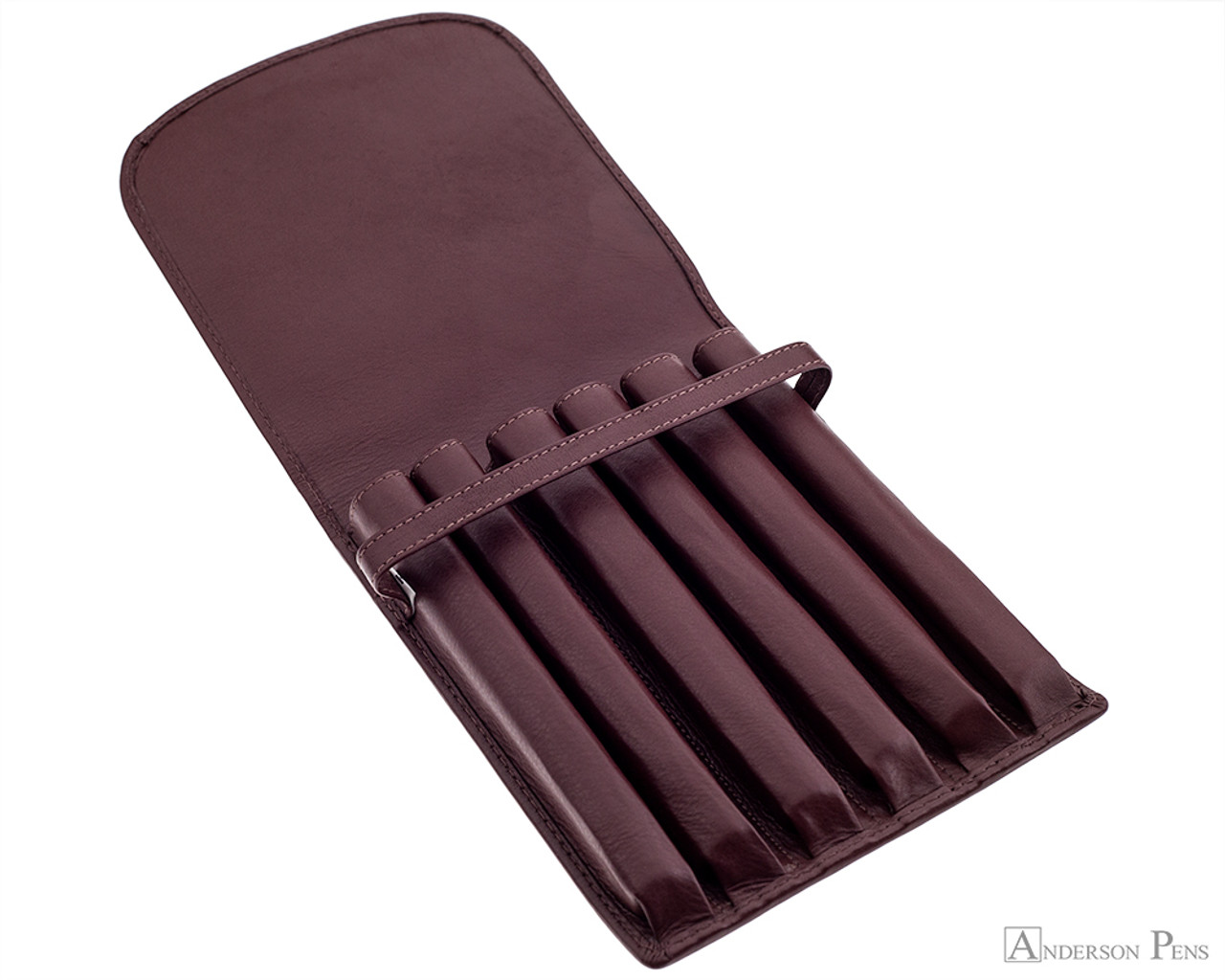 Girologio 6 Pen Case - Brown - Anderson Pens, Inc.