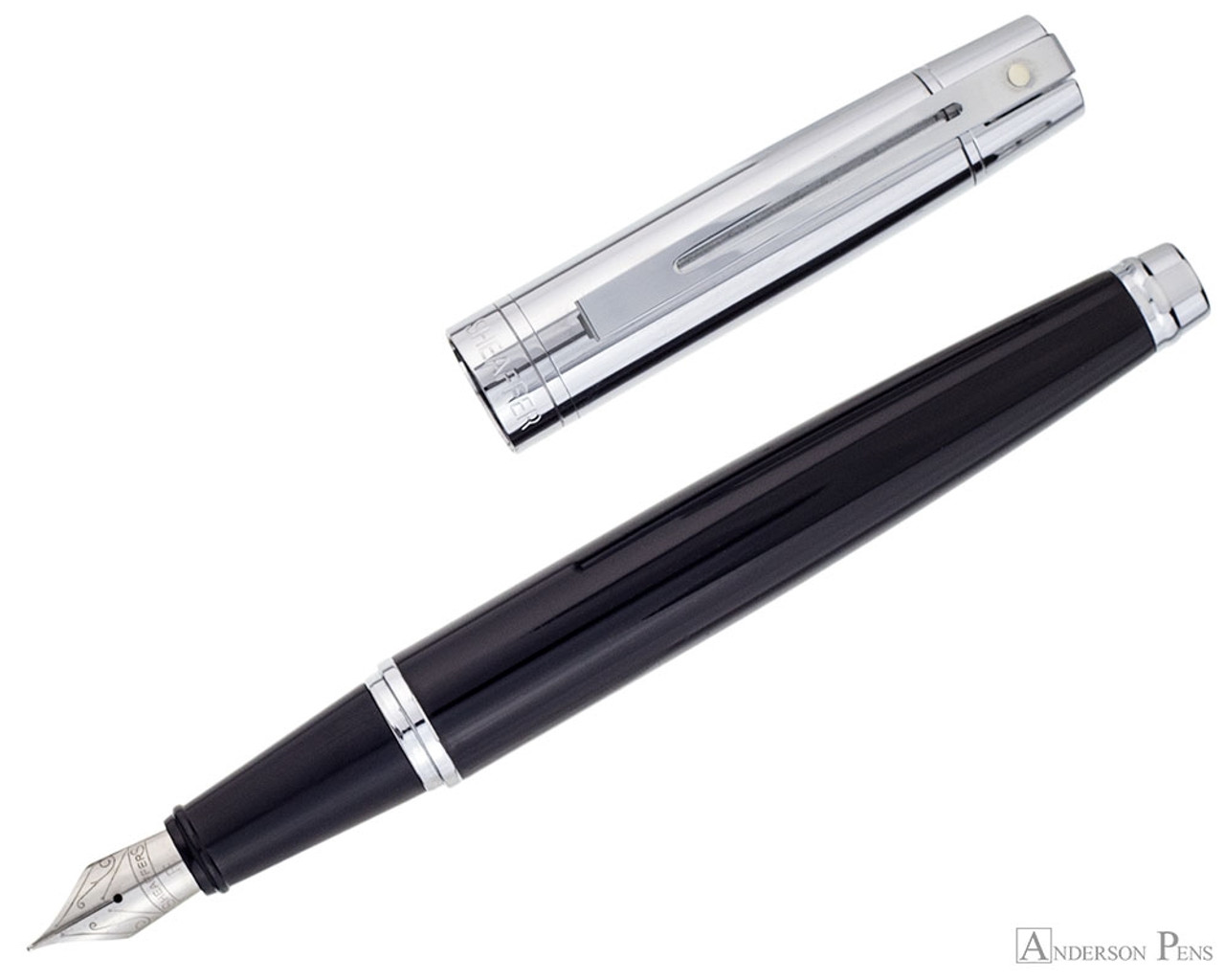 Sheaffer 300 Fountain Pen - Black with Chrome Cap