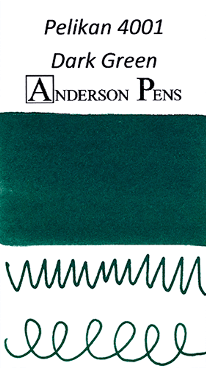 Pelikan 4001 Dark Green Ink Sample (3ml Vial) - Anderson Pens, Inc.
