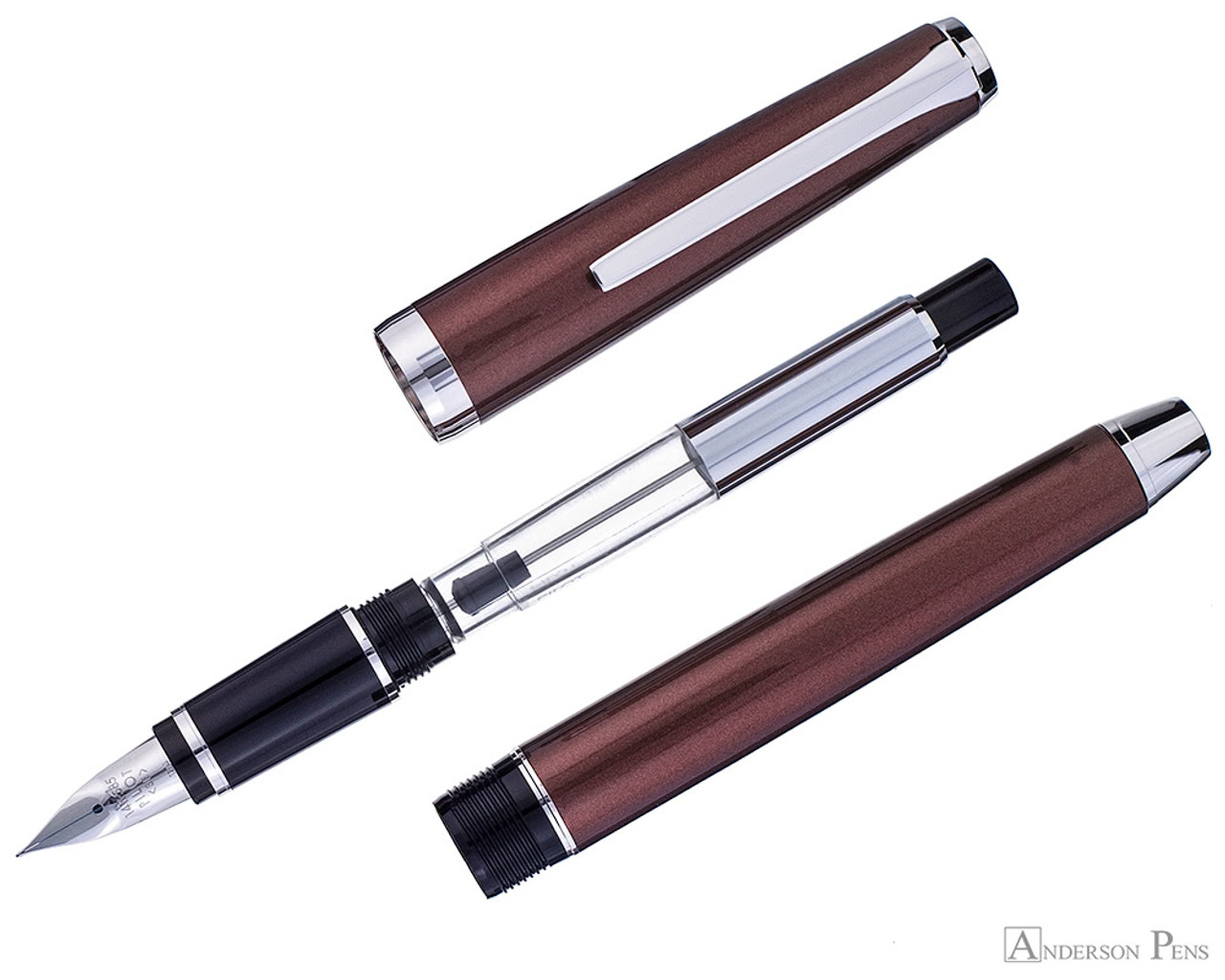 Pilot Metal Falcon Fountain Pen - Brown - Anderson Pens, Inc.