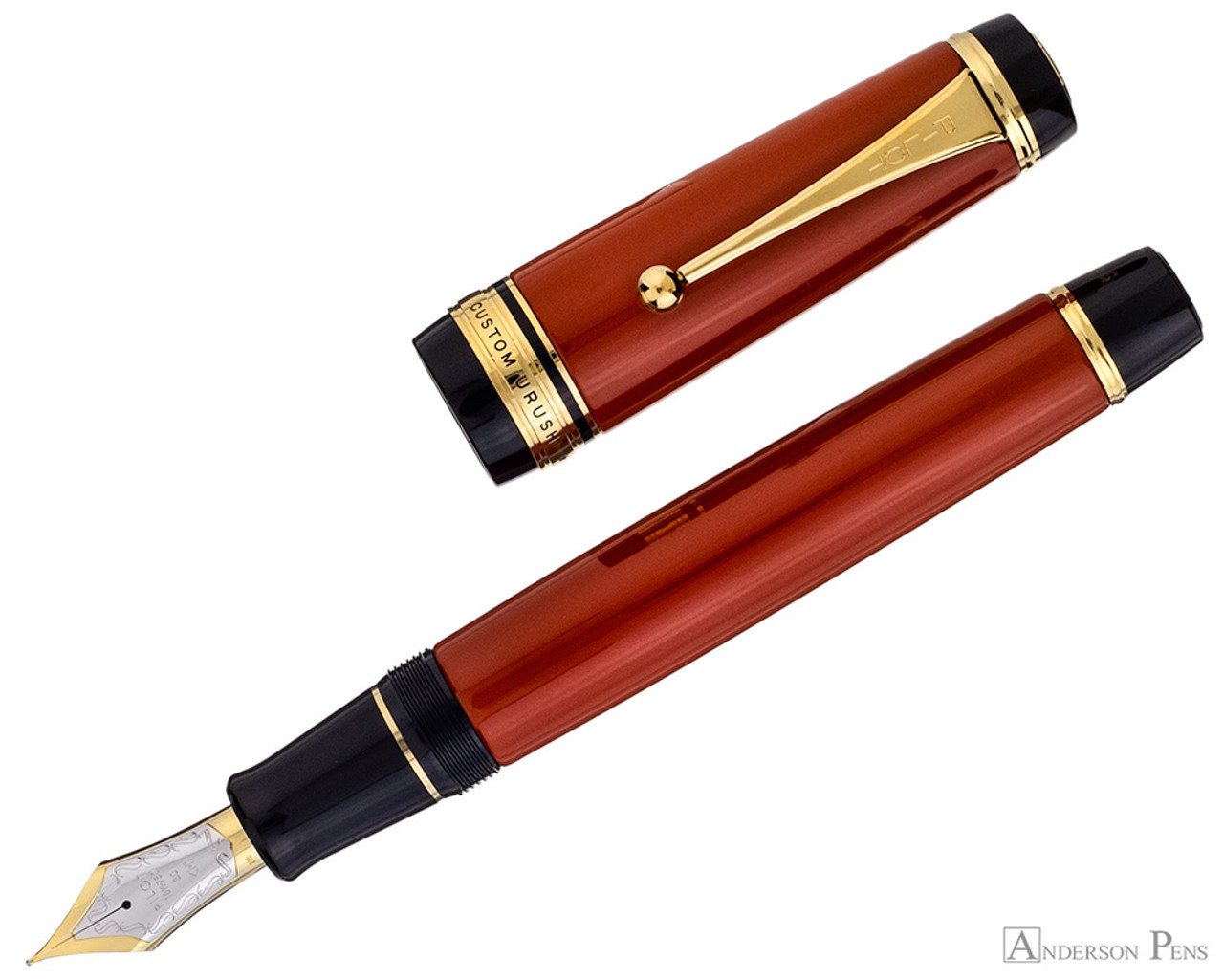 Pilot Custom Urushi Fountain Pen - Vermillion - Anderson Pens, Inc.