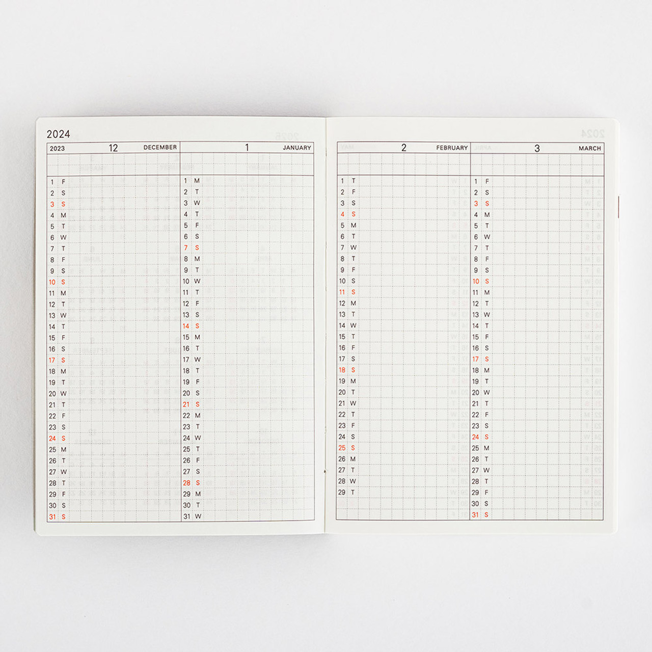 Hobonichi Techo Original Book 2024 Agenda A6 Giornaliera Inglese